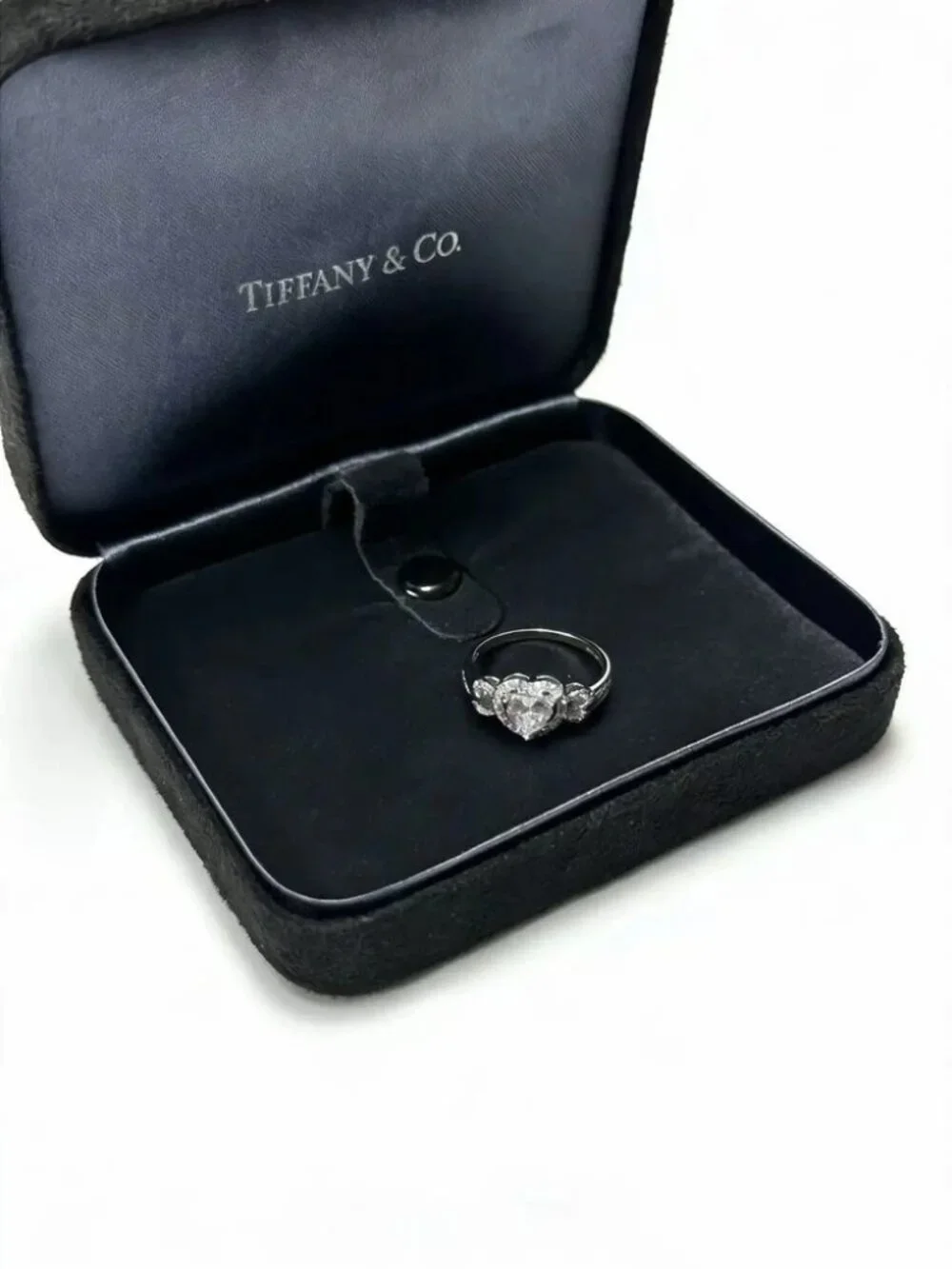 Tiffany & Co. Heart-Shaped Diamond Twisted Ring